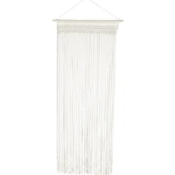 Rideau bohème beige en macramé