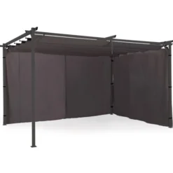 Rideaux extérieurs pour pergola 3x4m gris