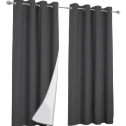 Rideaux occultants thermiques gris anthracite