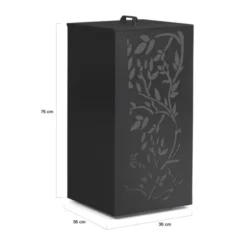 Réservoir à granulés pour rangement de pellets en intérieur, pour 45 kg, avec motif floral et transparent