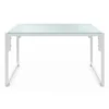 Salon de jardin bas 4 personnes en acier blanc