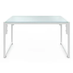 Salon de jardin bas 4 personnes en acier blanc