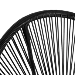 Salon de jardin fil plastique noir