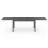 Salon de jardin gris anthracite avec table extensible et 12 chaises