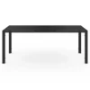 Salon de jardin noir table 190 cm et 8 chaises empilables
