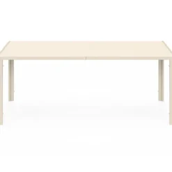 Salon de jardin table 190 CM et 8 chaises empilables beige