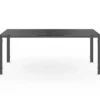 Salon de jardin table 190 CM et 8 chaises empilables gris anthracite
