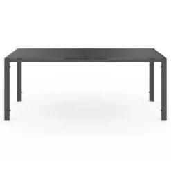 Salon de jardin table 190 cm et 8 chaises empilables bleu canard