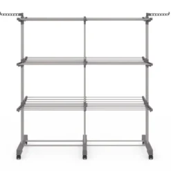Séchoir à linge pliable extensible 40M gris 3 niveaux