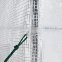 Serre de jardin blanche avec porte et fenêtres relevables