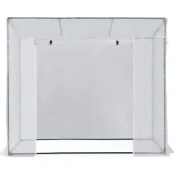 Serre de jardin blanche avec porte et fenêtres relevables