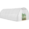 Serre de jardin blanche 18 m² avec 2 côtés relevables 6x3x2m