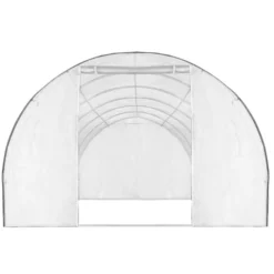 Serre de jardin blanche 18 m² avec 2 côtés relevables 6x3x2m