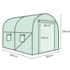 Serre de jardin blanche 6m² 3x2m