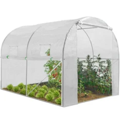 Serre de jardin tunnel blanche 6m2