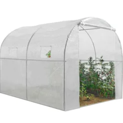 Serre de jardin tunnel blanche 6m2