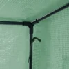 Serre de jardin verte avec porte et fenêtres relevables