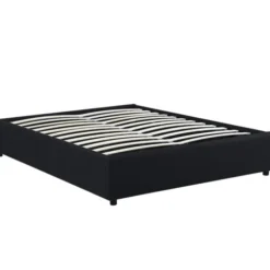 Sommier coffre de rangement 140x190 cm noir
