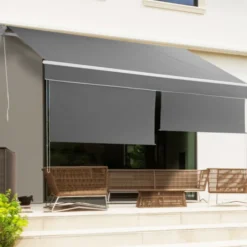 Store banne gris anthracite 4x3 m