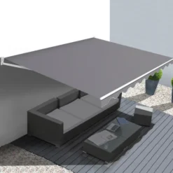 Store banne 3,80x3 m gris anthracite