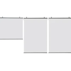 3 stores enrouleurs blancs 225 cm pour pergola