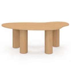 Table basse 100 cm bois effet hêtre style organic