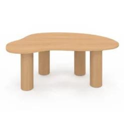 Table basse 100 cm bois effet hêtre style organic