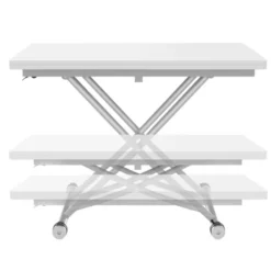 Table basse convertible en table à manger blanche