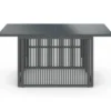 Table basse de jardin relevable rectangulaire 100 cm RIO structure métal et cordage gris anthracite