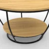 Table basse filaire ronde double plateau