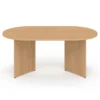 Table basse ovale 110 cm bois effet hêtre