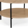 Table basse ronde double plateau style industriel 70 cm
