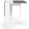 Table console blanche et grise en bois