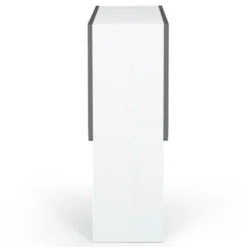 Table console blanche et grise en bois