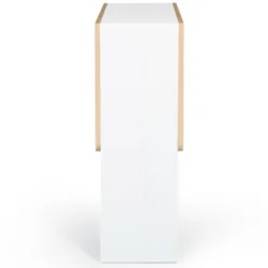 Table console bois blanc et imitation hêtre