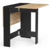 Table console bois noir et imitation hêtre