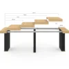Table console extensible bois et noir