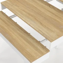 Table console extensible 10 personnes 235 cm bois et façon hêtre