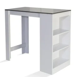 Table de bar haute 2 à 4 personnes avec rangement