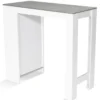 Table de bar haute 2 à 4 personnes blanche et grise effet béton