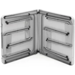 Table de camping pliante de 120 cm à hauteur réglable pour 4 personnes