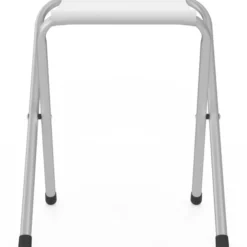 Table de camping pliante à hauteur réglable avec 6 tabourets blanc