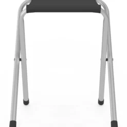 Table de camping pliante réglable en hauteur 120 cm et 4 tabourets noirs