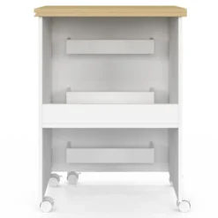 Table de couture pliante à roulettes avec plateau 118 cm et 4 étagères
