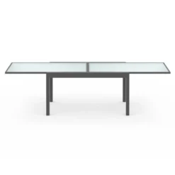 Table de jardin extensible 12 places grise avec chaises