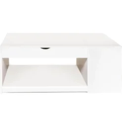 Table de salon avec plateau relevable blanche