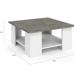 Table de salon imitation béton