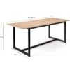 Table extensible industrielle 6-10 personnes 200 cm