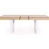 Table extensible 4 à 8 personnes bois et blanc