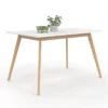 Table extensible scandinave blanche